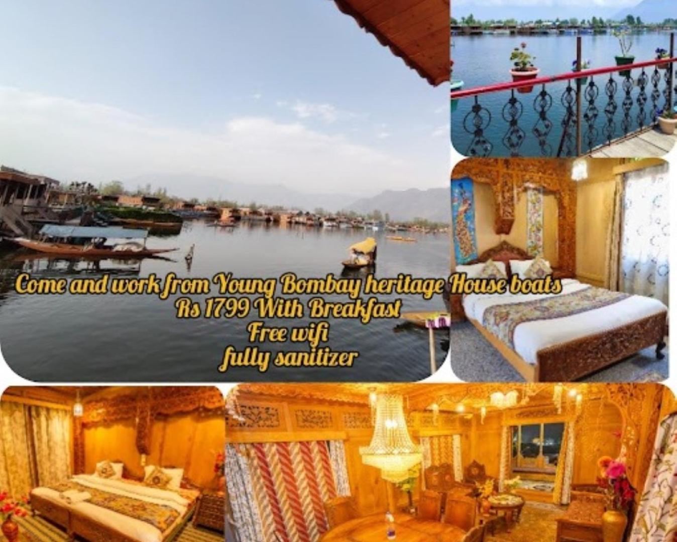 Young Bombay Premium Heritage Houseboat Srinagar  Exterior photo